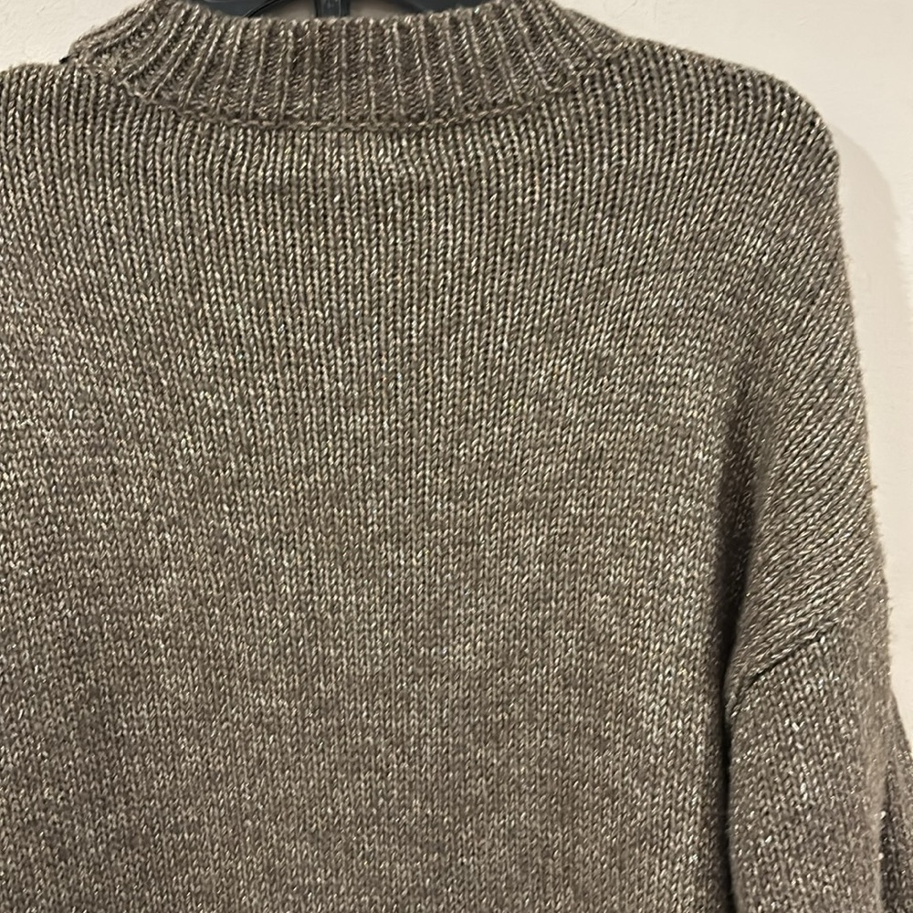 AVA & VIV Metallic Golden Fancy Holiday Size 1X Knit Sweater - Picture 10 of 10